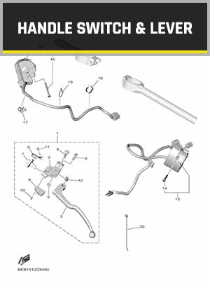Yamaha YZF-R7 (2022-2024) HANDLE SWITCH LEVER | Tenkateracingproducts.com