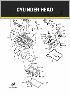 Yamaha YZF-R3 (2022-2024) OEM CYLINDER HEAD PARTS | Tenkateracingproducts.com